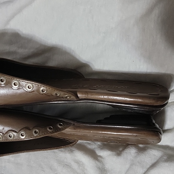 Robert Zur Leather Gromets Sandals Slides Slip On Mules Flats - Picture 6 of 8